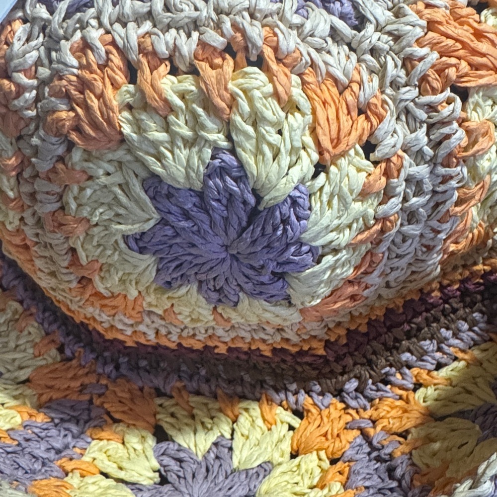 Forever 21  Granny square Multicolor Crochet Bucket Hat - Picture 5 of 5